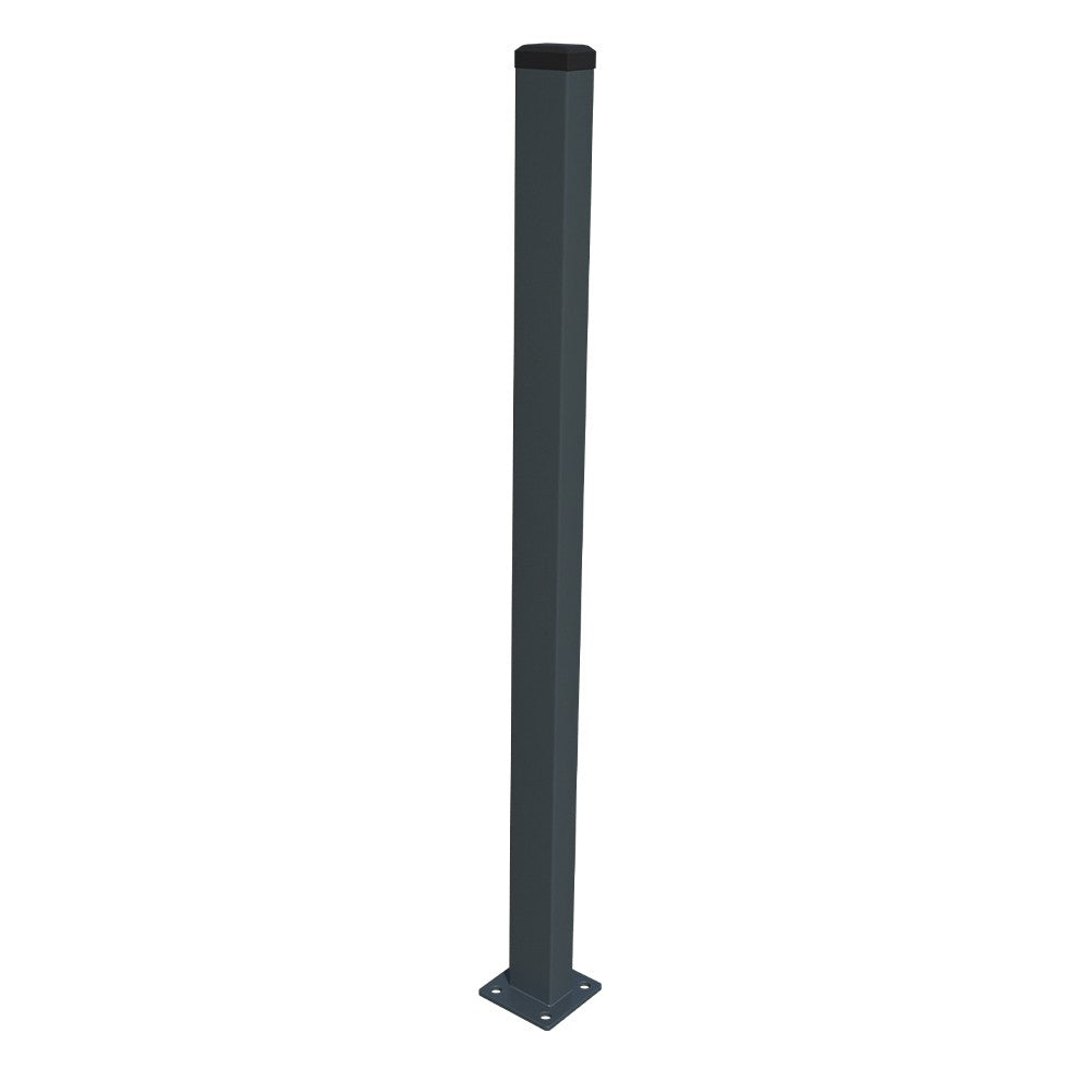 Post 60x40mm with ZnPVC base 2200mm anthracite