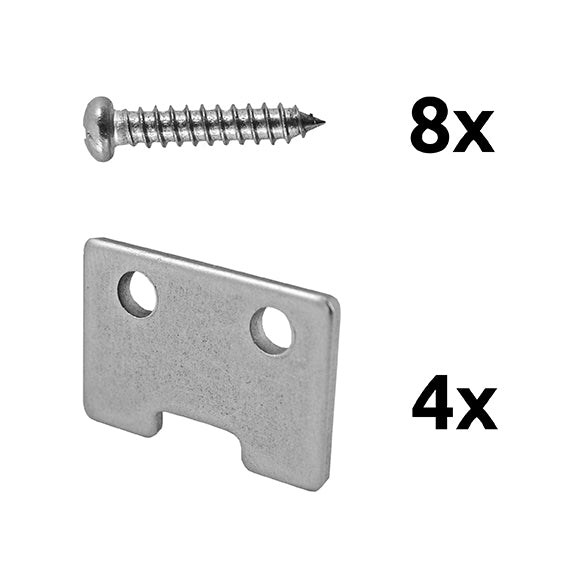 Befestigungsmaterial für Aluminiumtrennwand / Lamelle
