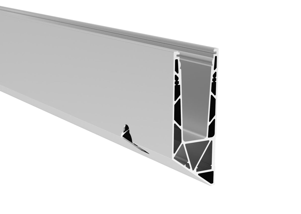 Aluprofil für Ganzglasgeländer - Seitenverankerung