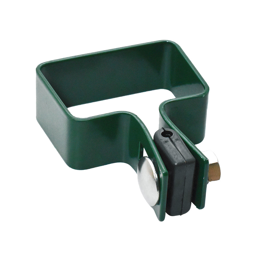 Endklemme für Pfosten ZnPVC 60x40mm grün