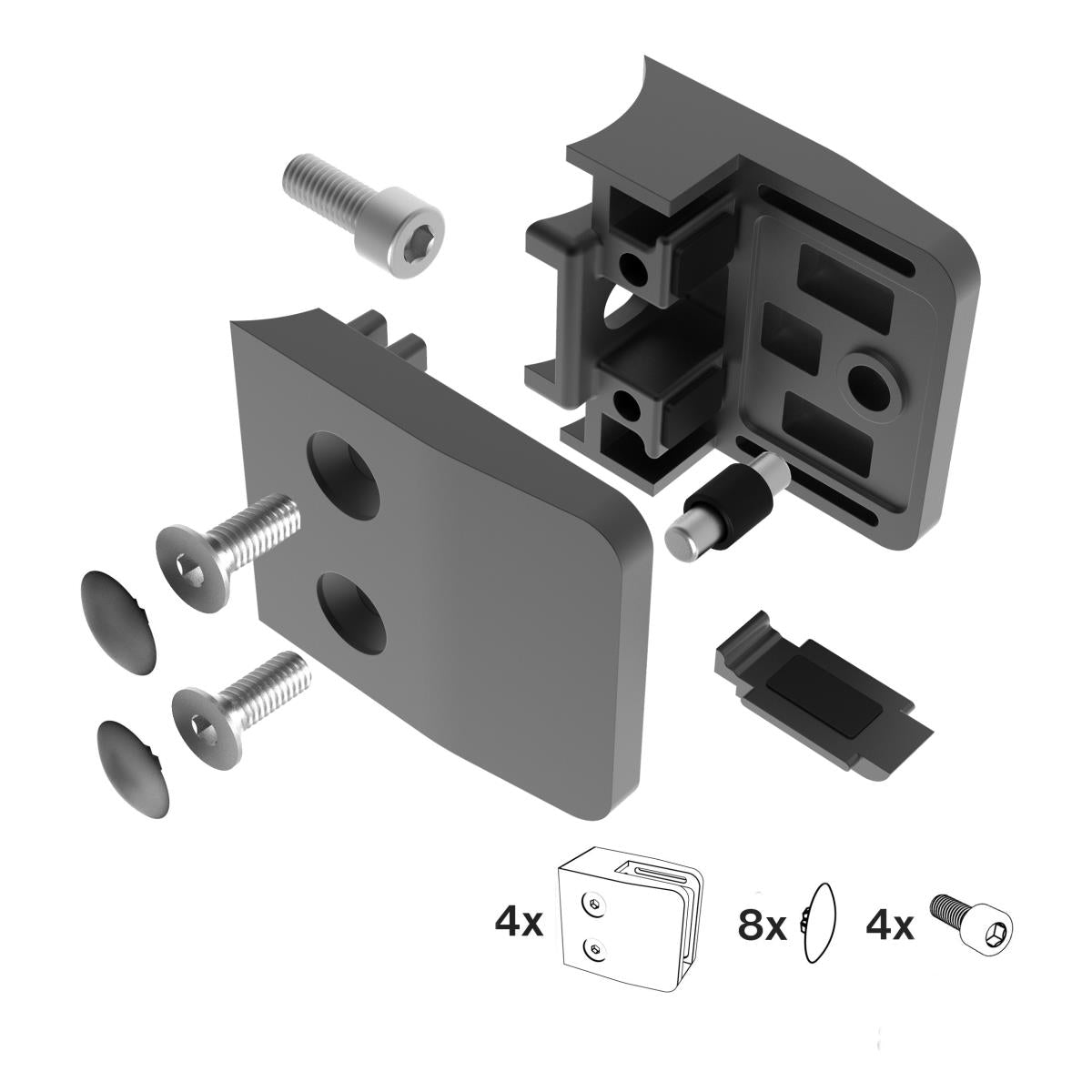 Glass clamp - set