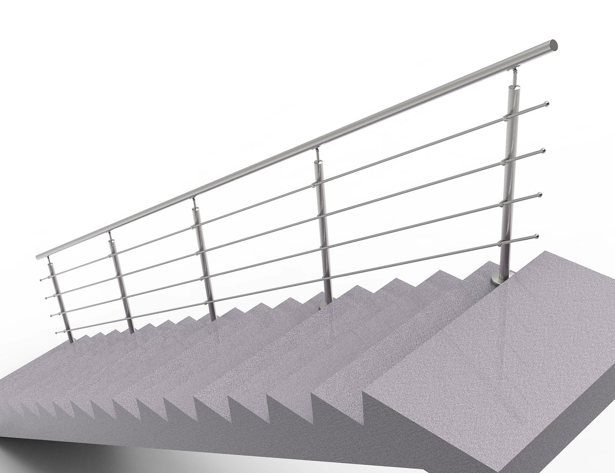 Relinggeländer - Edelstahl - Bodenmontage-steigend