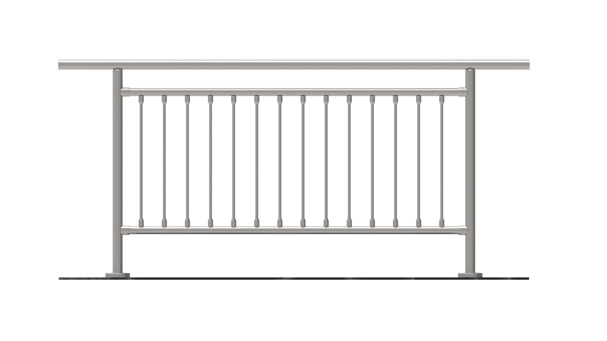 Relinggeländer - Eiche + Edelstahl - für AISI304,
