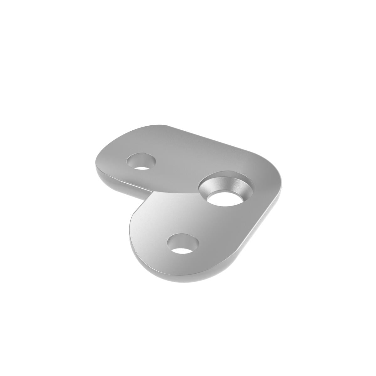 Handlaufhalteplatte AISI316, D48,3mm/90st°