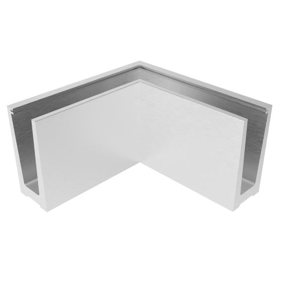 Ecke IN für Aluprofil mit Oberverankerung AL/ELOX/
