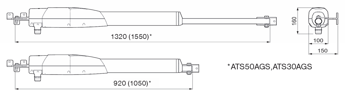 CAME Antrieb für zweiflügelige Tore, Set