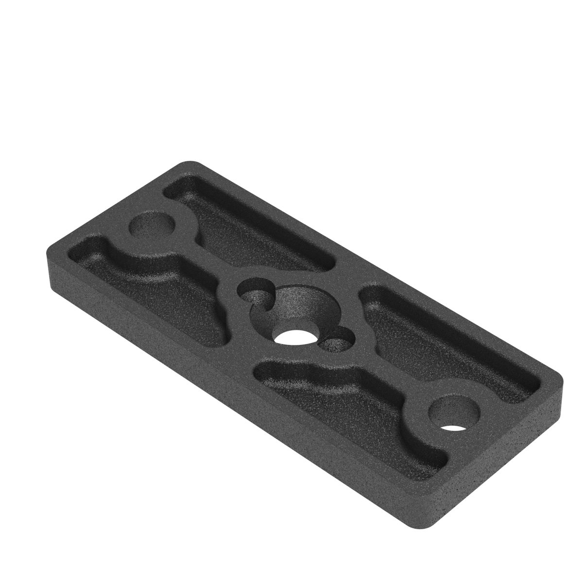 Edelstahl-Ankerplatte für Pfosten 50x60 R7016