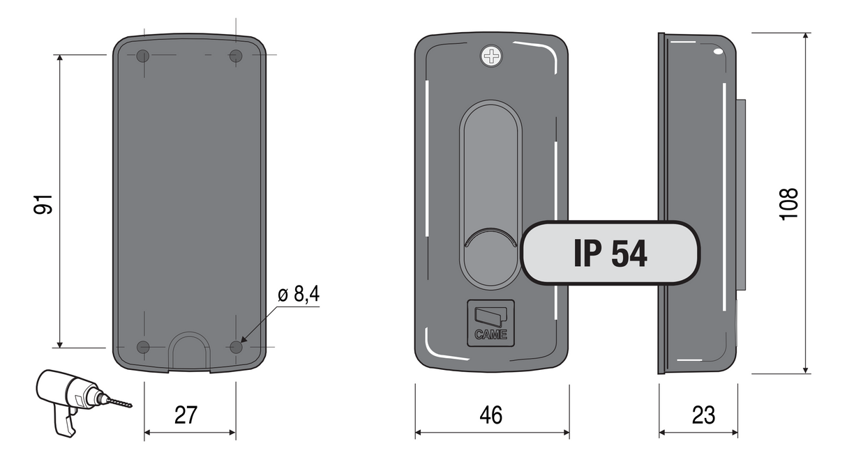 CAME Lichtschranke max. 20m