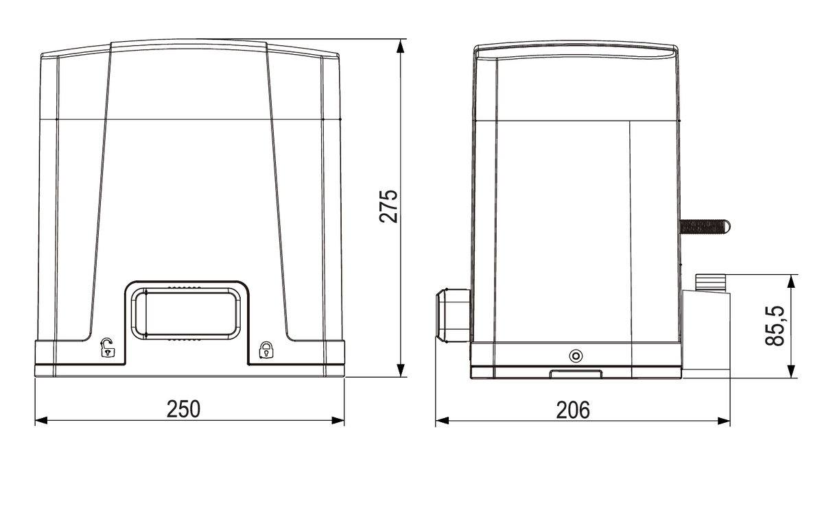 ROLLKIT Schiebetorantrieb, Kit, max 800kg