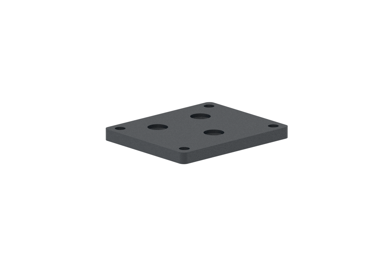 Aluminium-Ankerplatte für Pfosten 56x 60 - Anthrazit RAL 7016