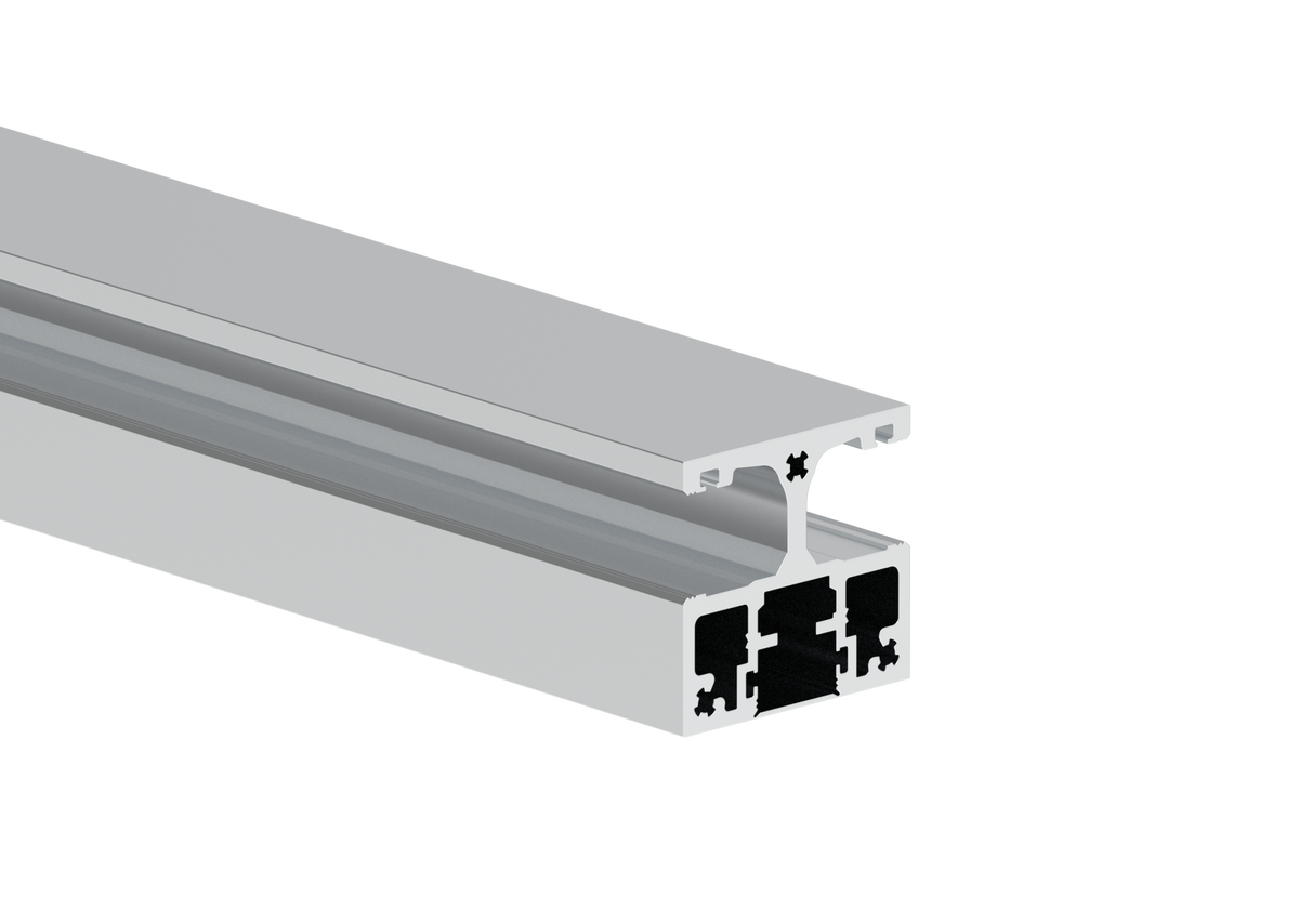 Aluminium-Pfostenprofil 56×60 mm - 6 m - Natur