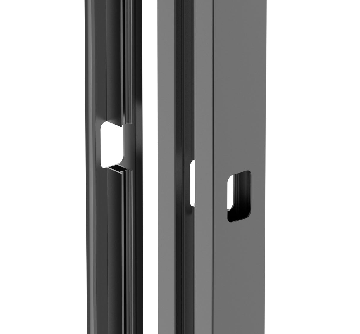 Set aus Aluminium Pfosten 50x60 und Abdeckung für den Schlossbereich -