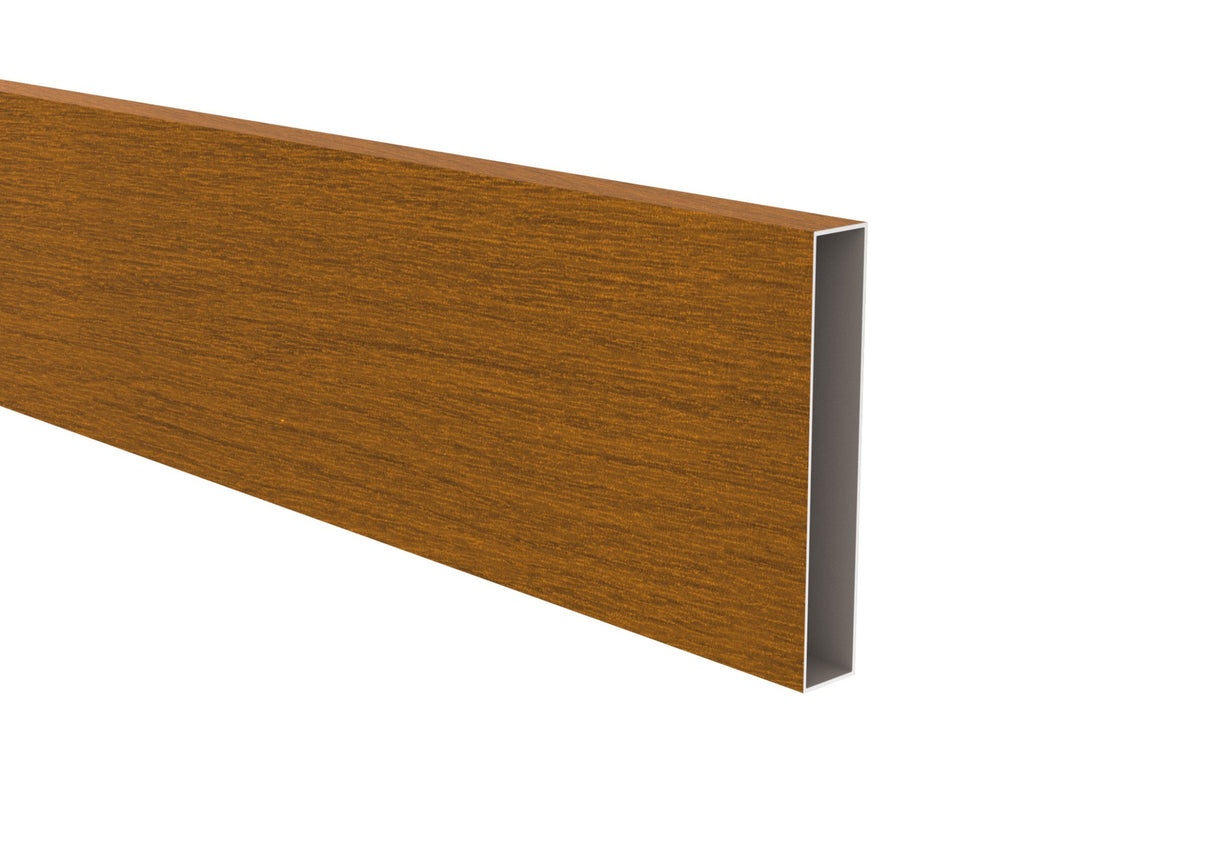 Aluminium-Zaunfüllung 20 x 120 x 1,4 - 6,0 m - Holzdekor GOLDENE EICHE W03