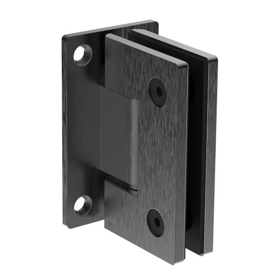 Glastürscharnier +/- 90° - Montage Glas BLACK