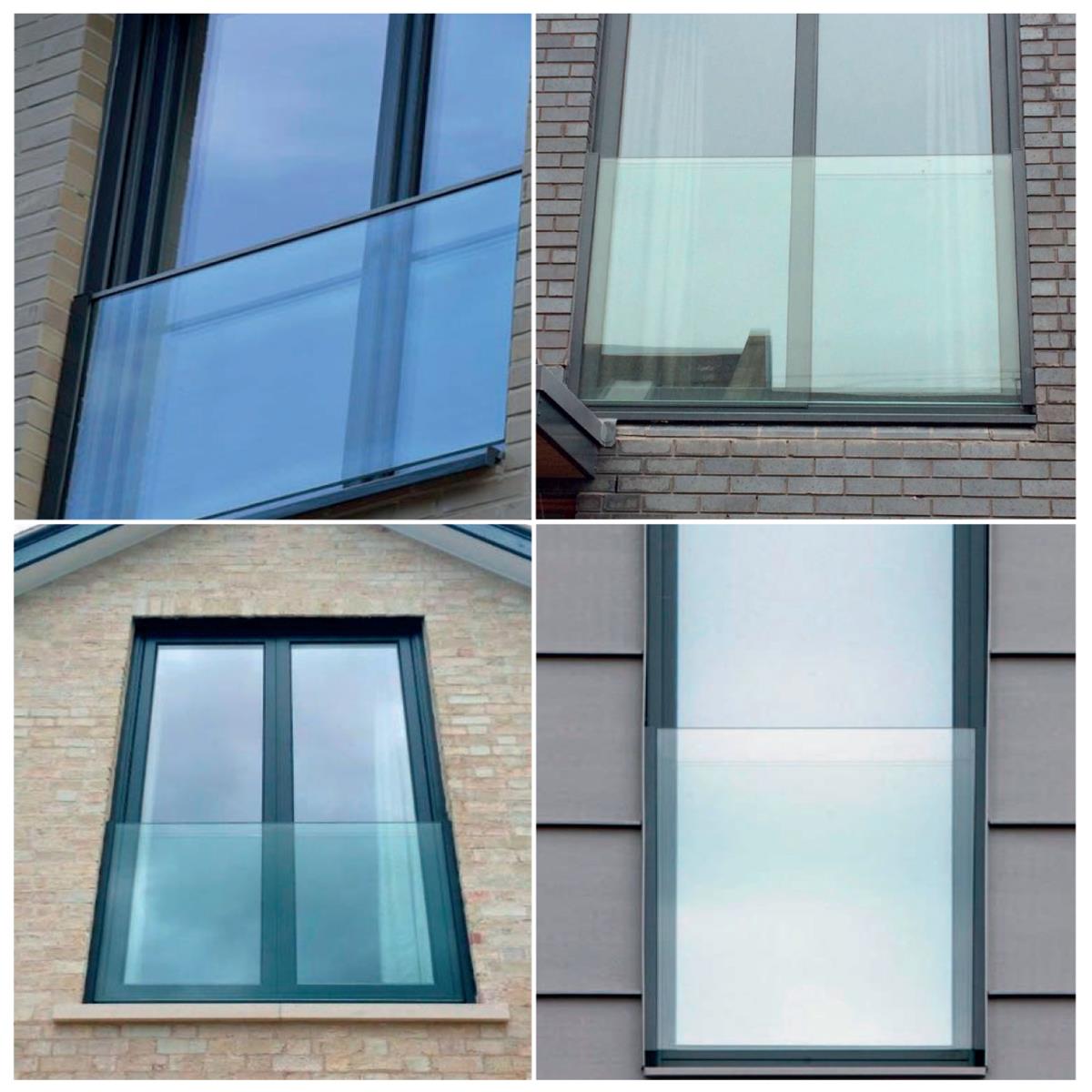 Julliet balcony aluminum frame without glass