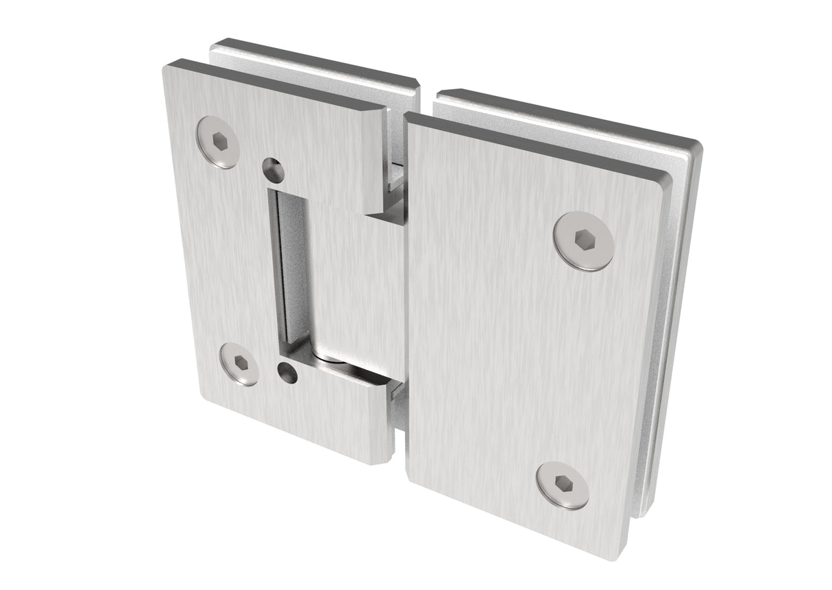 Glastürscharnier +/- 90° - Montage Glas/Glas flex