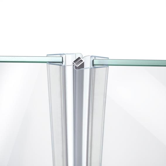 Dichtungsleiste für Glastür PVC,180°