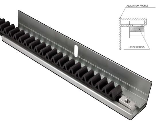 Konsole für Nylon-Kamm H/01PVC-AL, L3m