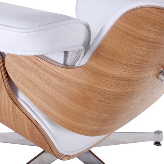 Ledersessel Charles & Ray Eames replik Eschenholz