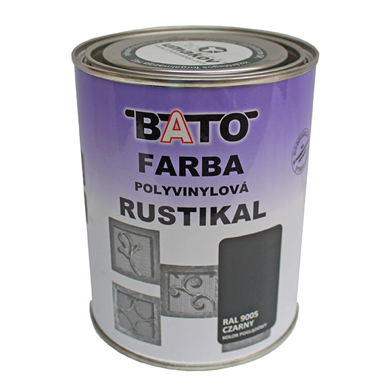 Polyvinylfarbe, Schwarz RUSTICAL 1,0kg (0,8L)