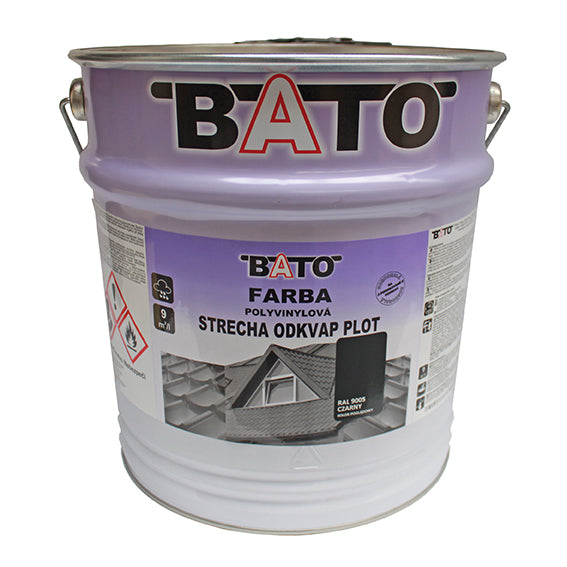 Polyvinylfarbe, Schwarz RAL9005 satin 12,6kg(10L)