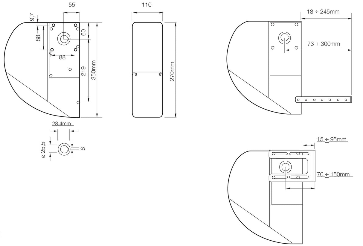 Industrieantrieb mit Encoder für Sektionaltore bis 35m2