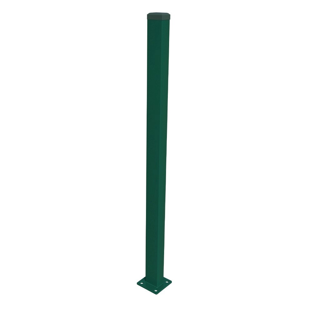 Pfosten 60x40mm mit Fuß ZnPVC 2000mm grün