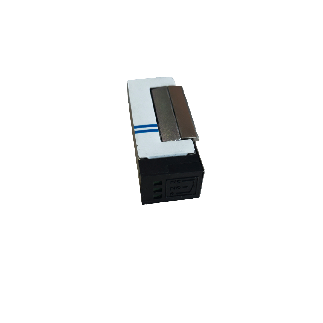 Elektromagnetisches Schloss mit Hilfskontakt, ohne Speicher, 12–24 V AC/DC