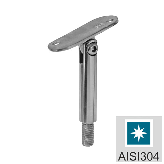 Handlaufhalter für Pfosten AISI304, 40x40x2/M10mm