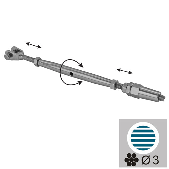 Inox cable clamp