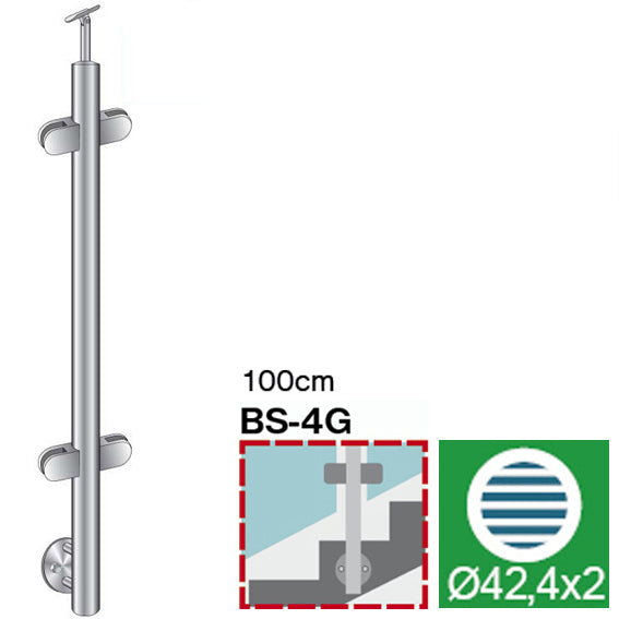 Mittelpfosten, Seitenverankerung - auf Treppe