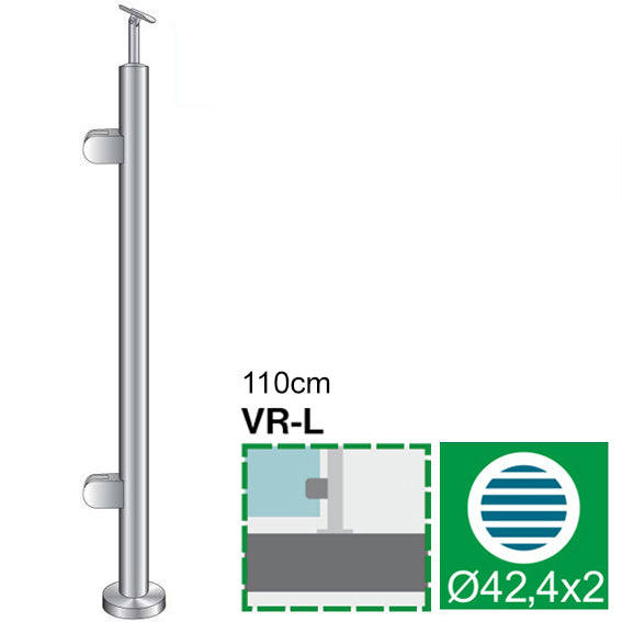 Eckpfosten, Oberverankerung - links - grade AISI30