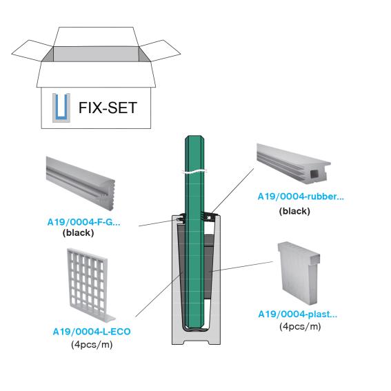Dichtung für Aluprofil für Ganzglasgeländer