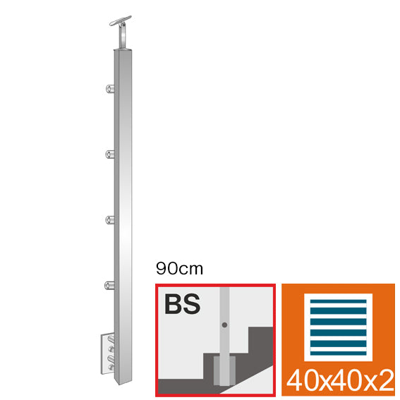 Pfosten, Seitenverankerung - auf die Treppe