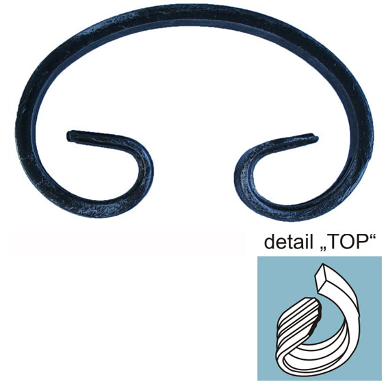 Zierelement h230, b125, 12x6mm
