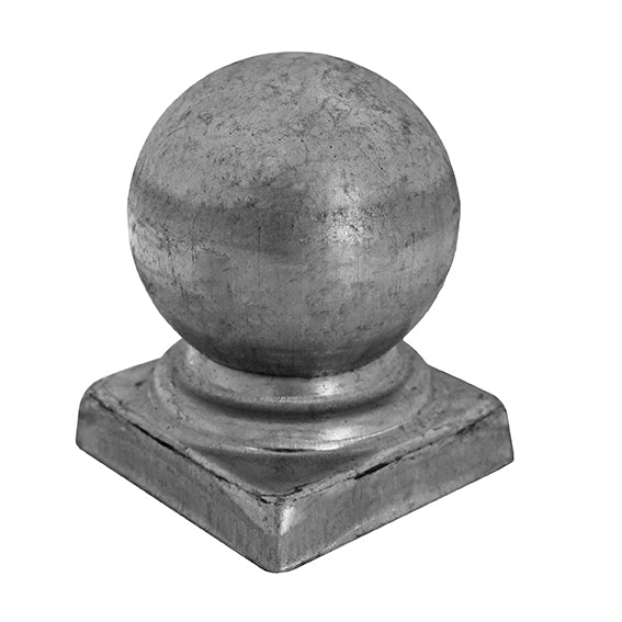 Pole cover with ball 50x50, h65, D50mm, t0,8mm
