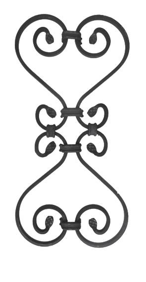 Zierornament 410x200, 12x6, d12x12mm