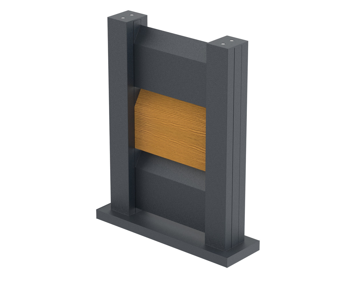 Zaunmuster 0,3x0,4m freistehend für Jalousielamellen FG/L1S20x105