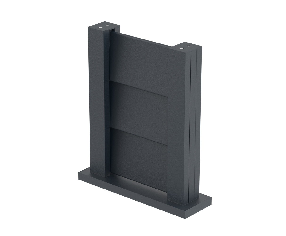 Zaunmuster 0,3x0,4m freistehend für Jalousielamellen FG/L8x120