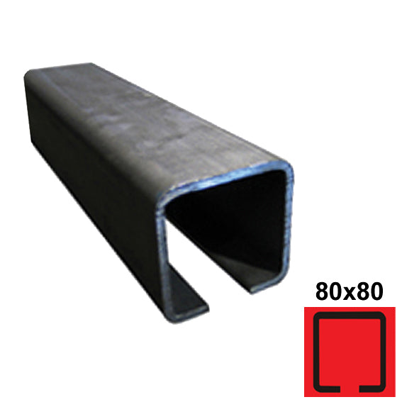 Eisenlaufschiene Fe, 80x80x5mm, L6m