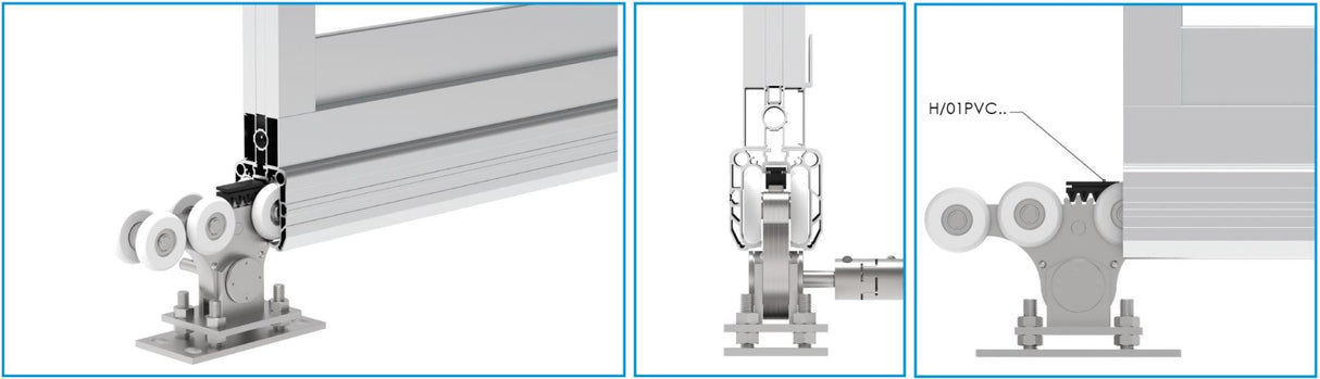 Führungsprofil AL 90x99mm, L6m, RAL7016