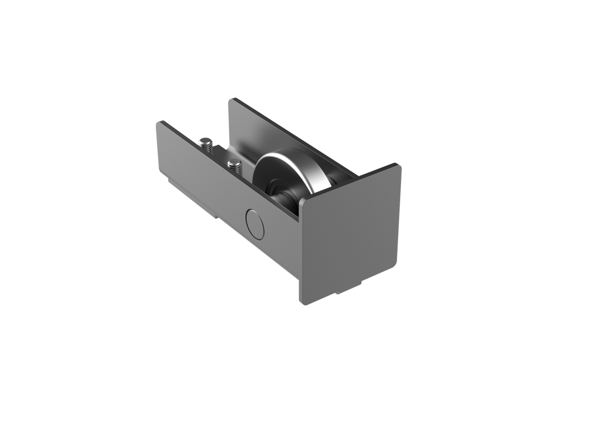 Endrad für Laufschiene Zn, profile 60x60, Anthrazit