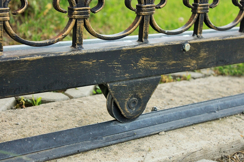 Schiebetorrolle mit Außenstützplatte und V-Rille C