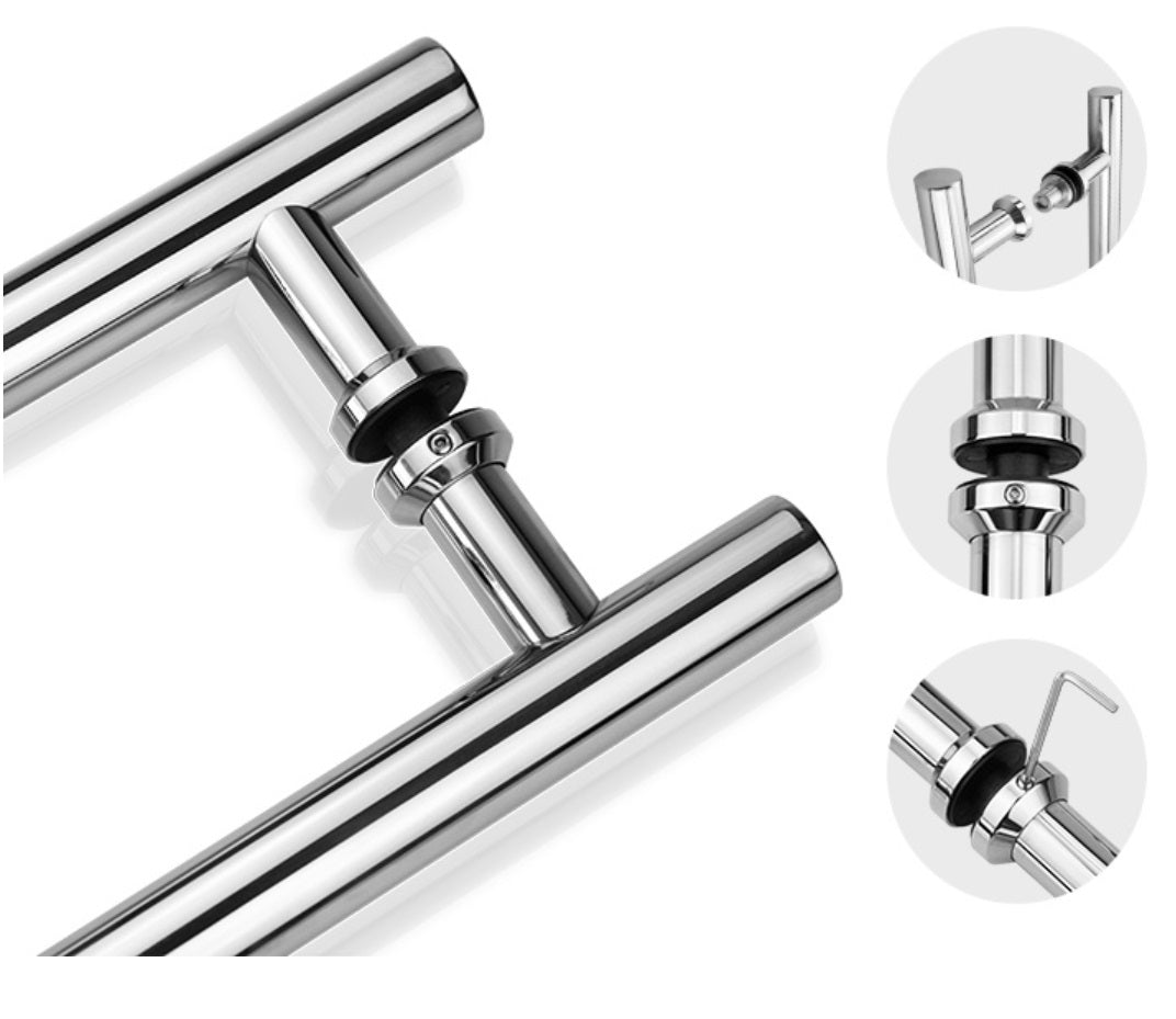 Griff an der Glastür AISI304, K320