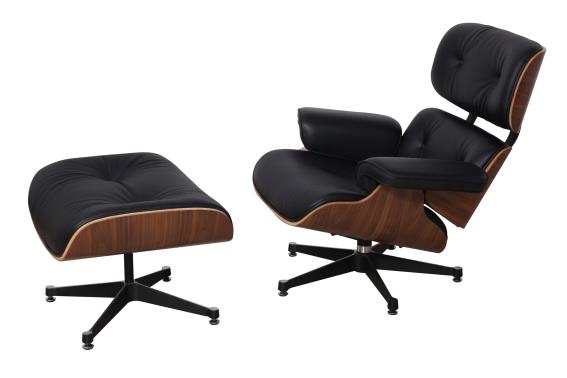 Ledersessel Charles & Ray Eames replik Nussbaum