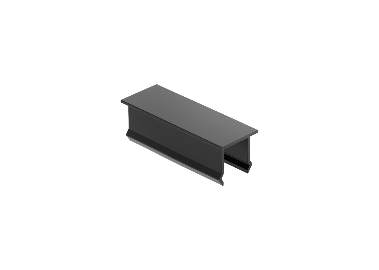 Aluminum cap for vertical fence panel, 20x50 – Anthracite RAL 7016