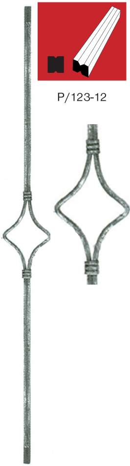 Decorated rod h900, b95mm, P/123-12