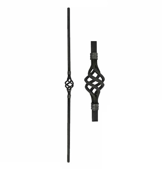 Zierstab mit Element h900, b58, 12x12mm