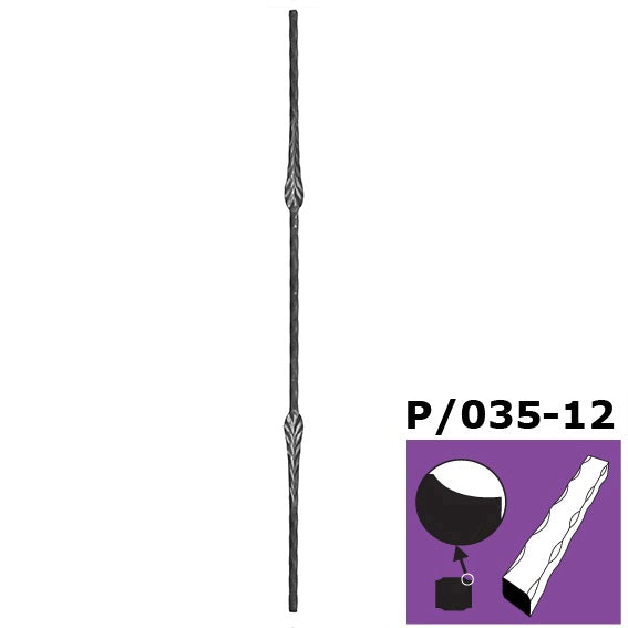 Zierstab mit 2x Element h900, b30mm, P/035-12