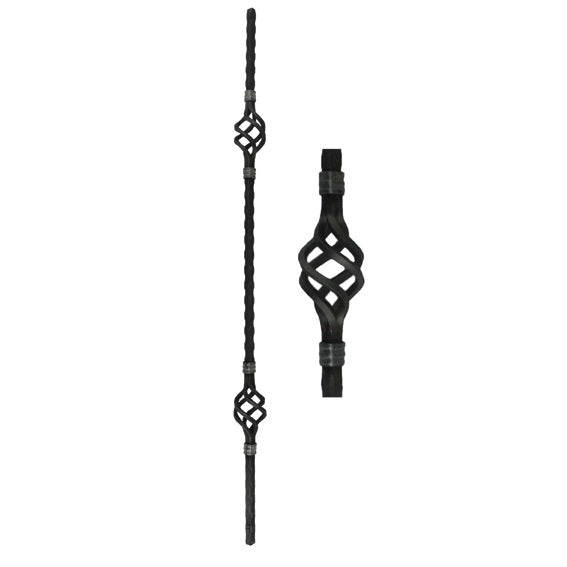 Zierstab mit 2x Element h900, b58mm, P/035A-12